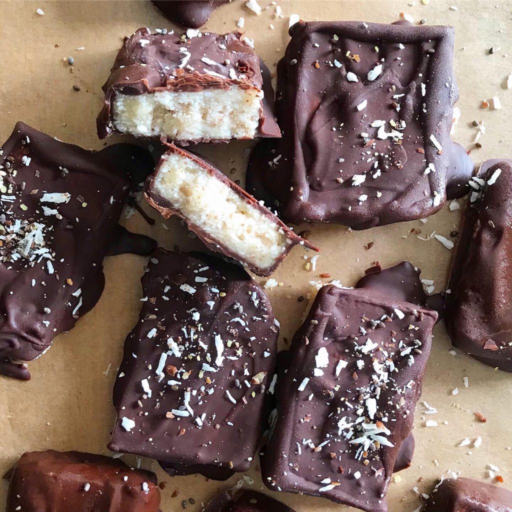 coconut and chocolate slices